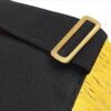 Past Commander Knights Templar Apron – Black With Gold Fringe